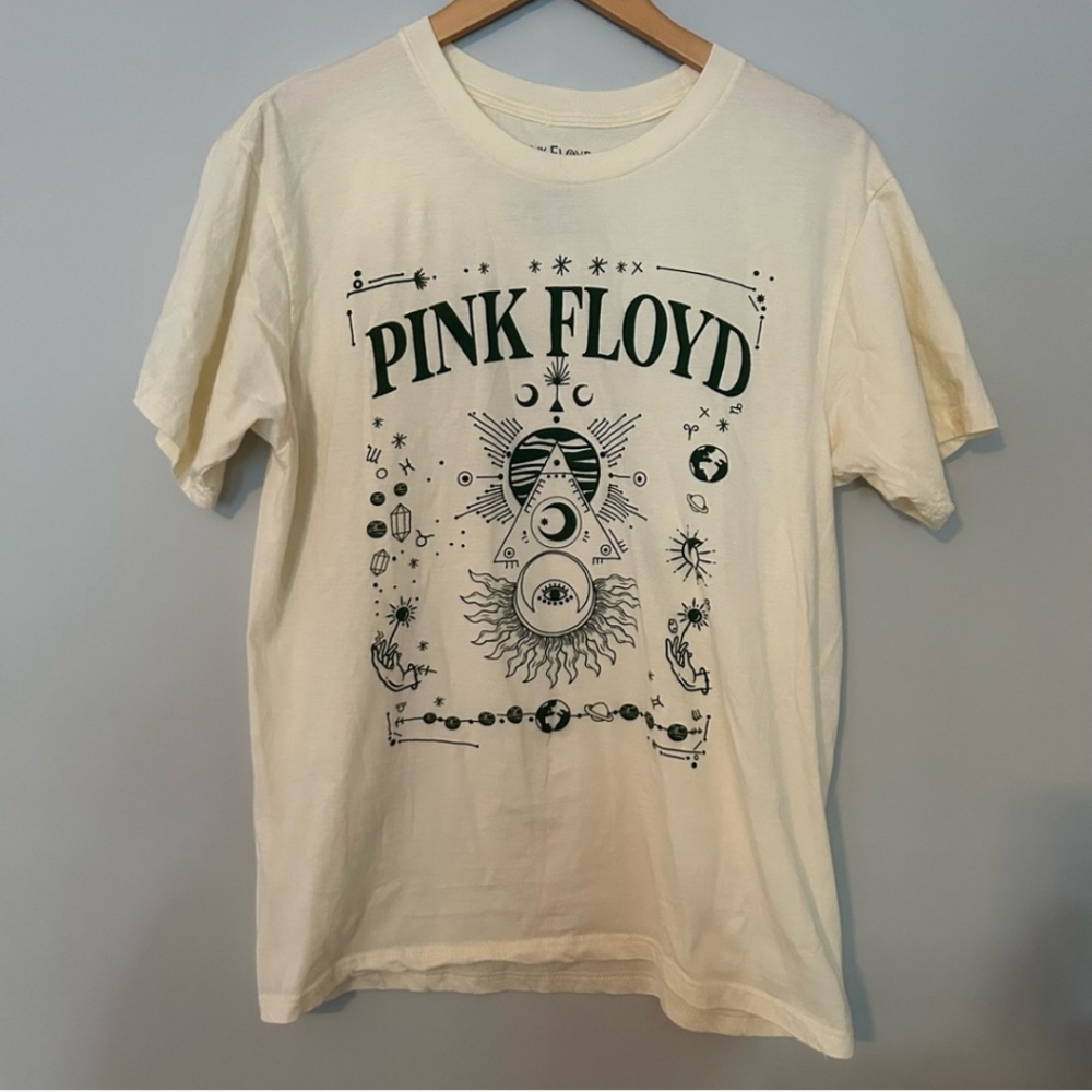 Pink Floyd esoteric print tee cream color off white size M unisex